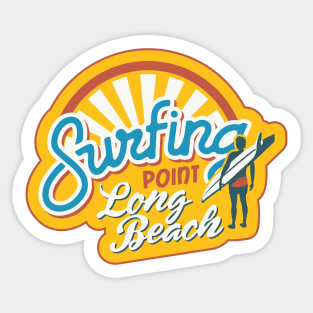 Surfing Point Long Beach Sticker